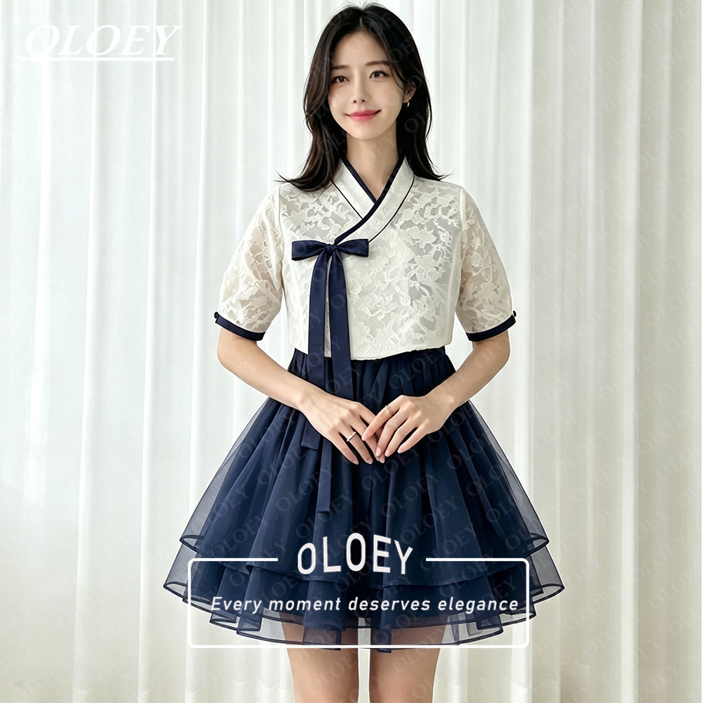 Modern Korean Lifestyle - OLOEY Set Hanbok Konser Pendek Hitam